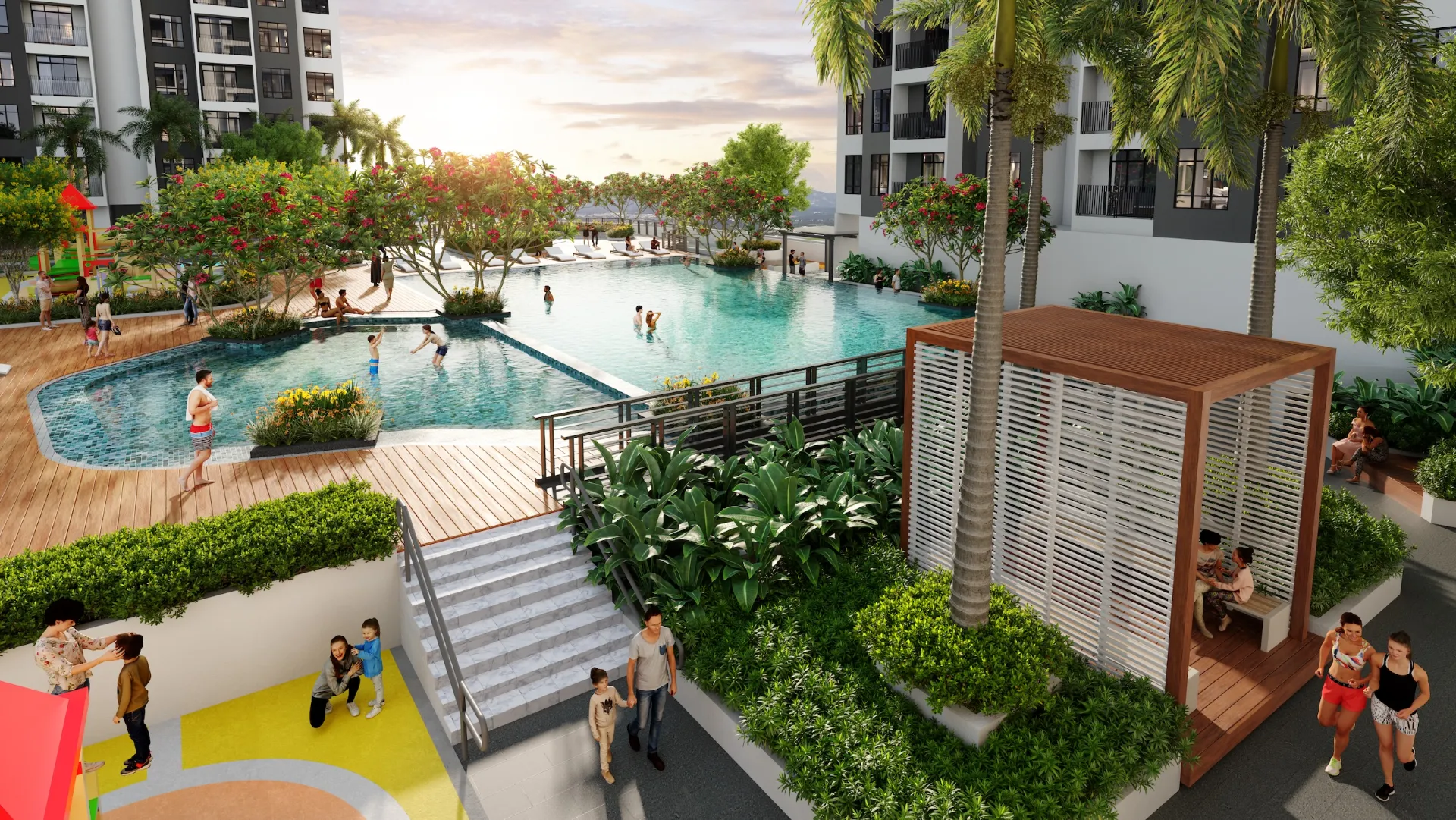 Resort-style pool